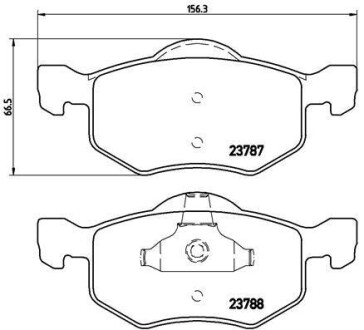 Тормозные колодки дисковые BREMBO P24 056