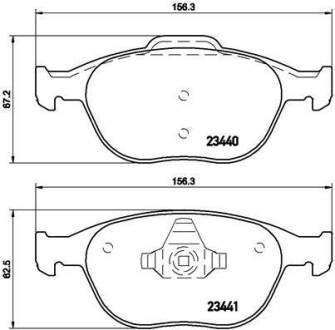 Гальмівні колодки дискові BREMBO P24 071 (фото 1)