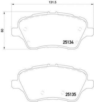 Тормозные колодки дисковые BREMBO P24 151