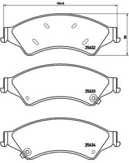 Гальмівні колодки дискові BREMBO P24 153