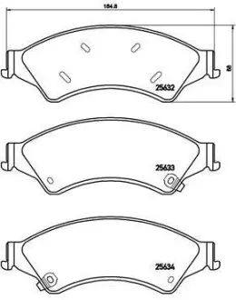 Гальмівні колодки дискові BREMBO P24 153
