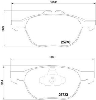 Тормозные колодки. BREMBO P24 158