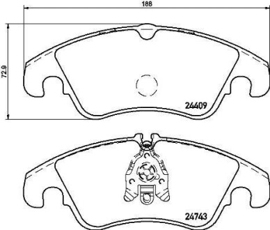 Гальмівні колодки дискові BREMBO P24 161