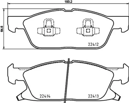Тормозные колодки дисковые BREMBO P24 188