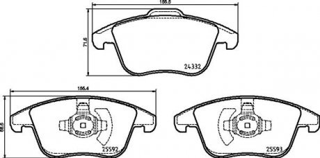 Гальмівні колодки дискові BREMBO P24 211