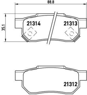 Тормозные колодки дисковые BREMBO P28 017