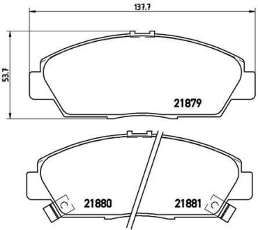 Тормозные колодки дисковые BREMBO P28 021