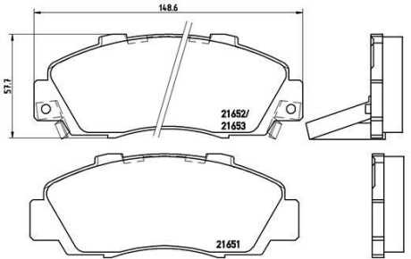 Тормозные колодки дисковые BREMBO P28 026