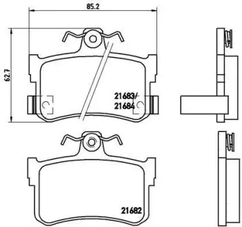 Тормозные колодки дисковые BREMBO P28 027