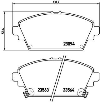 Тормозные колодки дисковые BREMBO P28 029