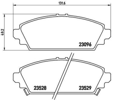 Тормозные колодки дисковые BREMBO P28 031