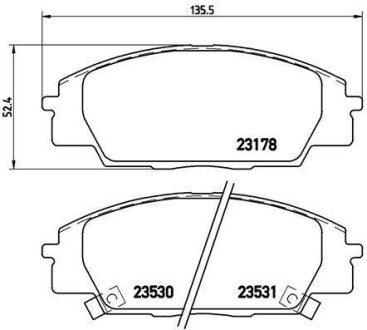 Тормозные колодки дисковые BREMBO P28 032