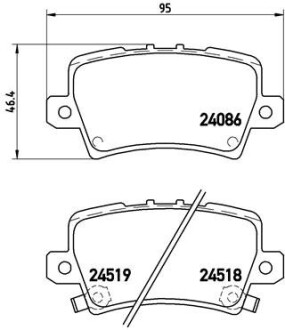 Тормозные колодки дисковые BREMBO P28 038