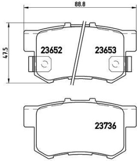 Тормозные колодки дисковые BREMBO P28 039 (фото 1)