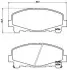 Комплект гальмівних колодок із 4 шт. дисків BREMBO P28 043X (фото 2)