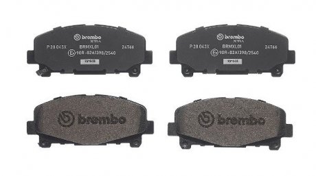 Комплект тормозных колодок из 4 шт. дисков BREMBO P28 043X