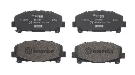 Комплект гальмівних колодок із 4 шт. дисків BREMBO P28 043X
