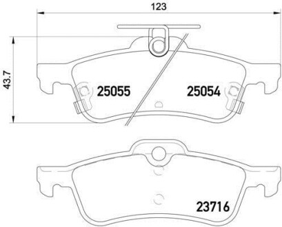 Тормозные колодки дисковые BREMBO P28 070