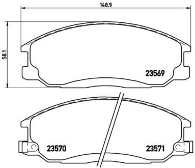 Тормозные колодки дисковые BREMBO P30 013