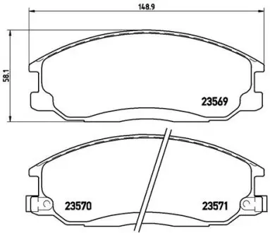 Тормозные колодки дисковые BREMBO P30 013