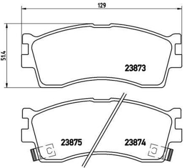 Гальмівні колодки дискові BREMBO P30 016