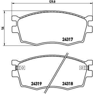 Колодка тормозов. диск. HYUNDAI ACCENT, KIA RIO II передн. (выр-во) BREMBO P30 026