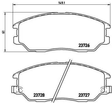 Тормозные колодки дисковые BREMBO P30 028