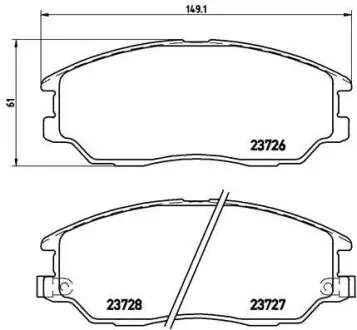 Тормозные колодки дисковые BREMBO P30 028