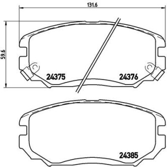 Тормозные колодки дисковые BREMBO P30 038