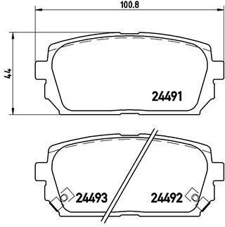 Колодки дискові гальмові (комплект 4 шт) BREMBO P30 040