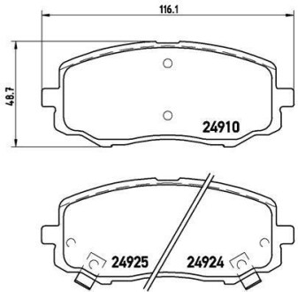 Тормозные колодки дисковые BREMBO P30 045