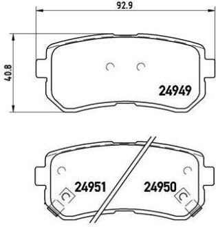 Гальмівні колодки дискові BREMBO P30 046