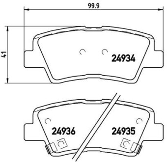 Гальмівні колодки дискові BREMBO P30 047