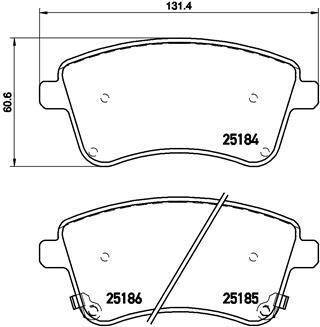 Гальмівні колодки дискові BREMBO P30 064