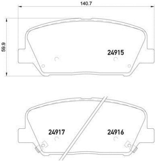 Гальмівні колодки дискові BREMBO P30 065