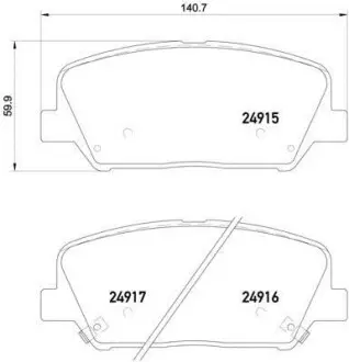 Тормозные колодки дисковые BREMBO P30 065
