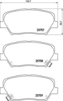 Тормозные колодки дисковые BREMBO P30 070