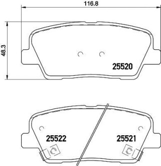 Тормозные колодки дисковые BREMBO P30 081