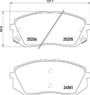 Тормозные колодки дисковые BREMBO P30 093 (фото 1)