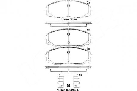 Гальмівні колодки дискові BREMBO P30 095