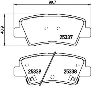 Тормозные колодки дисковые BREMBO P30 101