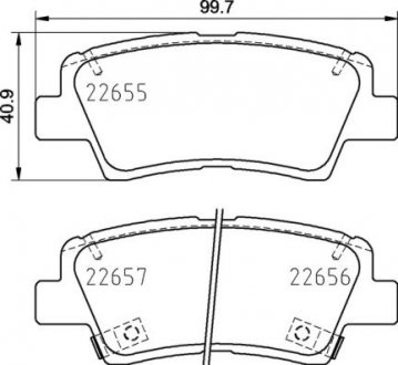 Тормозные колодки дисковые BREMBO P30 103 (фото 1)