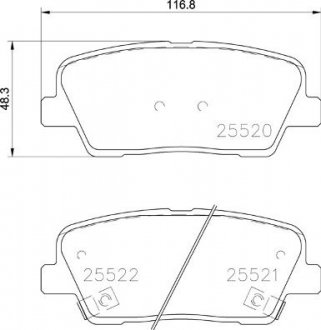 Тормозные колодки дисковые BREMBO P30 104