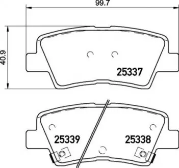 Тормозные колодки дисковые BREMBO P30 106