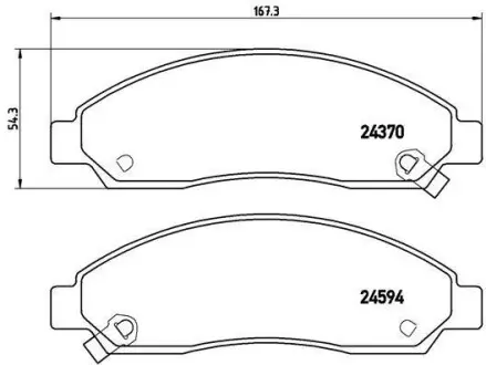 Гальмівні колодки дискові BREMBO P34 005