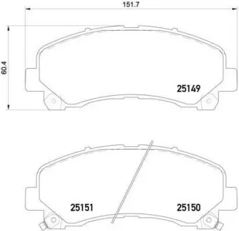 Тормозные колодки дисковые BREMBO P34 007