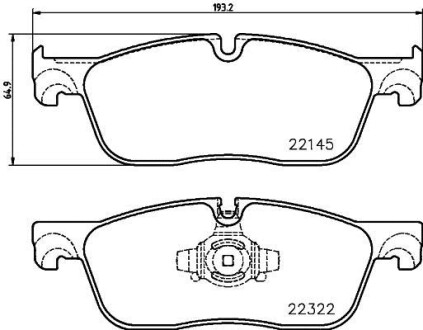 Тормозные колодки дисковые BREMBO P36 035