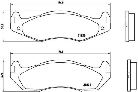 Тормозные колодки дисковые BREMBO P37 001