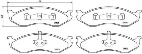 Гальмівні колодки дискові BREMBO P37 004