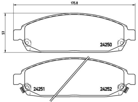 Тормозные колодки дисковые BREMBO P37 010